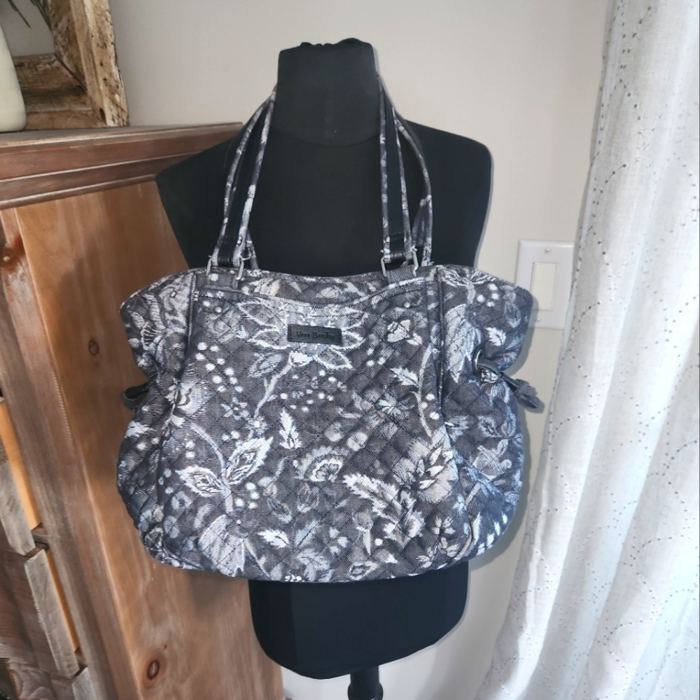 Vera Bradley Gray and White Shoulder Bag
